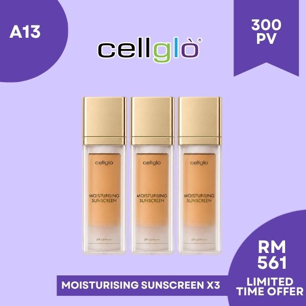 16 1 Cellglo Moisturising Sunscreen 保湿防晒乳 3 Bottles