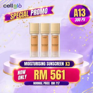 Cellglo Moisturising Sunscreen (3 Bottles)